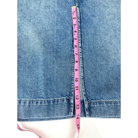 Free People / We The Free Wild Roses Denim Midi Skirt Sz 29 Boho Hipster Retro - Picture 11 of 16